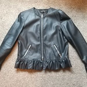 Black faux leather jacket